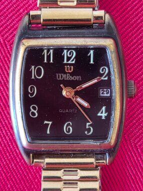 COMPLETELY RESTORED, 1970'S, WILSON TIME / DATE TENNIS WRIST WATCH!!!